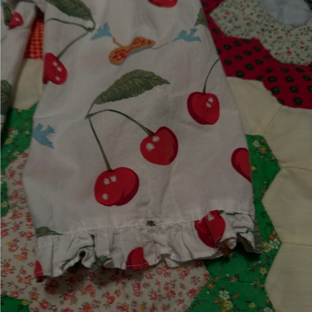 Nick & Nora White Button-Up with Red Cherry Print - Picture 3 of 8
